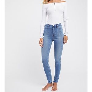 Free people light wash jeans